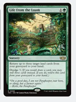 Life from the Loam | TDC Tarkir Dragonstorm | Green Sorcery Dredge Rare | NEW NM - Image 1