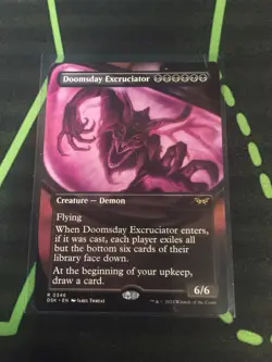MTG Magic The Gathering Doomsday Excruciator DSK Borderless Black Commander - Image 1