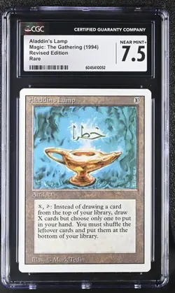 MTG Magic: The Gathering English Aladdin's Lamp 1994 Revised Edition Rare 7.5 - Image 1