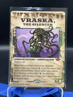 MTG-Vraska, the Silencer,Foil Showcase Art, Outlaws of Thunder Junction-Unplayed - Image 1
