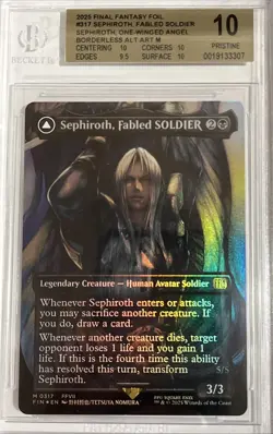 BGS 10 MTG Sephiroth, Fabled SOLDIER Borderless Foil 0317 Final Fantasy - Image 1