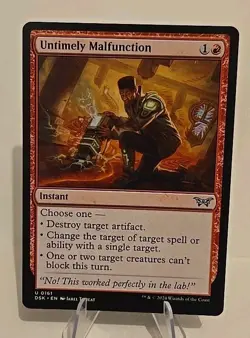 Untimely Malfunction MTG Duskmourn: House of Horror Regular - Image 1