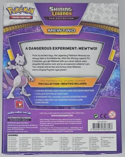 Pokemon TCG Shining Legends Mewtwo Pin Collection Box 2017 Sealed Great Box - Image 2