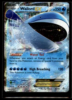 2015 XY - Primal Clash Wailord-EX Basic/Rare Holo EX #38 - Image 1