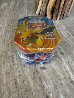 Pokemon 2009 Fall Collector's Charizard Tin Factory Sealed Good Condition - Image 2