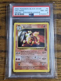 Pokemon Wotc Black Star Promo # 6 Arcanine PSA 8 - Image 1