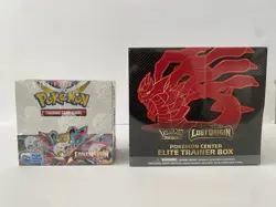 POKEMON TCG LOST ORIGIN BOOSTER BOX & POKEMON CENTER PC ETB BUNDLE FREE SHIPPING - Image 1