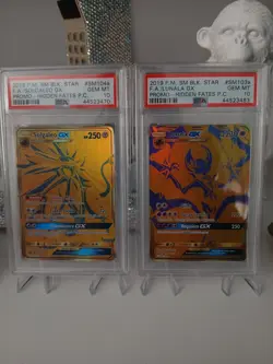 2019 Pokemon black star Lunala GX and Solgaleo GX Hidden Fates graded psa 10 - Image 2