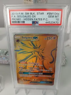 2019 Pokemon black star Lunala GX and Solgaleo GX Hidden Fates graded psa 10 - Image 5