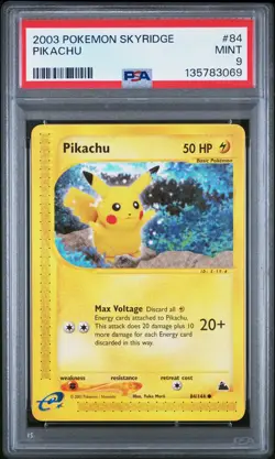 2003 Pokemon Skyridge Pikachu PSA 9 #84 - Image 1