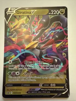Pokemon TCG Giratina v SWSH259 Black Star Promo NM - Image 1