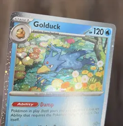 Pokemon TCG Mega Evolutions Psyduck 007 - Golduck 008 (SWIRL) Black Star Promo - Image 2