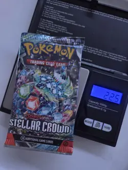 Pokemon Stellar Crown Heavy! Heaviest 22.5gs! BoosterPack Factory Sealed - Image 1