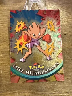 Hitmonchan #107 Holo/Chrome - Topps 2000 Pokemon TV Animation NM+ - Image 1