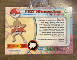 Hitmonchan #107 Holo/Chrome - Topps 2000 Pokemon TV Animation NM+ - Image 2