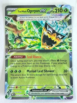 Teal Mask Ogerpon ex 012/131 Double Rare Prismatic Evolutions Pokemon Near Mint - Image 1