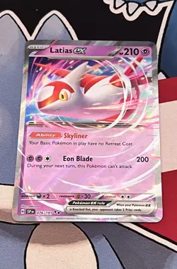 Pokemon TCG Latias EX 076/191 Surging Sparks Double Rare Holo - Image 2