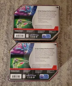 Pokemon TCG: Paradox Clash Tin Set of 2 - Iron Leaves & Walking Wake Sealed Tins - Image 3
