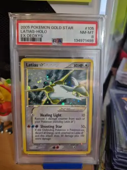 2005 POKEMON EX Deoxys GOLD STAR 105 LATIAS-HOLO PSA 8 Swirl 134971498 - Image 1