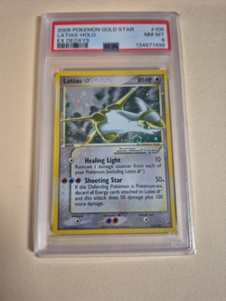 2005 POKEMON EX Deoxys GOLD STAR 105 LATIAS-HOLO PSA 8 Swirl 134971498 - Image 3