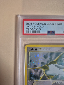 2005 POKEMON EX Deoxys GOLD STAR 105 LATIAS-HOLO PSA 8 Swirl 134971498 - Image 4