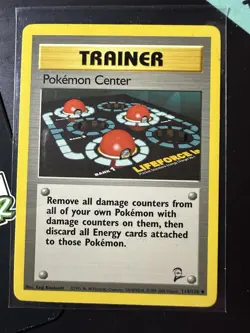 Pokemon Center 114/130, Pokemon Base Set 2 Pokemon TCG 2000 Uncommon Vintage, NM - Image 1