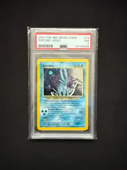 Suicune 14/64 Pokemon TCG Neo Revelation Holo PSA 7 NM - Image 1