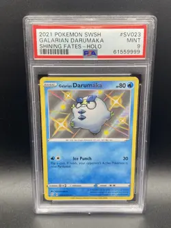 2021 Pokemon Sword & Shield Shining Fates Shiny Galarian Darumaka #SV23 PSA 9 - Image 1