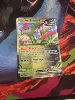 Pokemon Iron Leaves ex 025/162 SV05: Temporal Forces Double Rare Holo - Image 1
