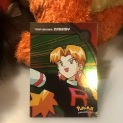 2000 Topps Pokemon TV #HV5 Cassidy Rainbow Foil - Image 3