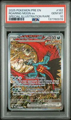 2025 POKEMON PRE EN-PRISMATIC EVOLUTIONS #162 ROARING MOON EX PSA 10 - Image 1