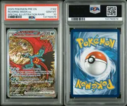 2025 POKEMON PRE EN-PRISMATIC EVOLUTIONS #162 ROARING MOON EX PSA 10 - Image 3