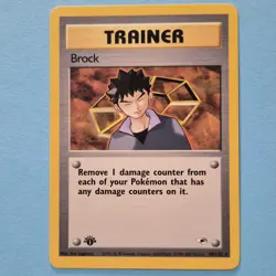 Brock - 1st Edition - 98/132 Gym Heroes - Pokemon TCG - 2000 LP - Image 1
