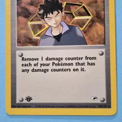 Brock - 1st Edition - 98/132 Gym Heroes - Pokemon TCG - 2000 LP - Image 4