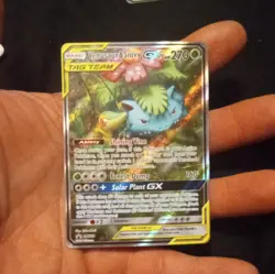 Pokemon Venusaur & Snivy GX TAG TEAM Holo Promo SM229 270 HP - Image 1