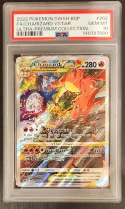 2022 POKEMON SWSH BLACK STAR PROMO #262 FULL ART CHARIZARD VSTAR PSA 10 - Image 4