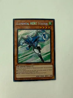 Yugioh - Elemental Hero Stratos - Secret - LIMITED - BLC1-EN003 - NM - Image 1