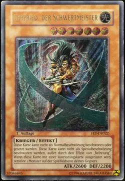 Yu-Gi-Oh! Gerfried, Der Schwertmeister FET 1.Edition Ultimate Rare [LP]| DE 2005 - Image 1