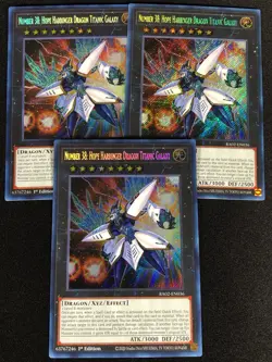 Yugioh Number 38 Hope Harbinger Dragon Galaxy RA02-EN036 1ST SECRET x3 (NM) - Image 1