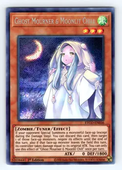 Yugioh Ghost Mourner & Moonlit Chill ETCO-EN036 Secret Rare - NM 💎 - Image 1