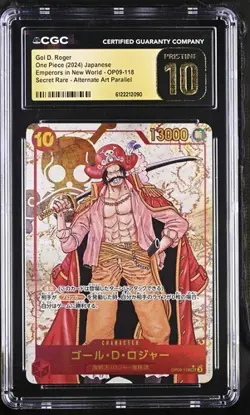 ✨✨ CGC 10 Pristine One Piece Gol.D.Roger OP09-118 SEC Alternate Art Parallel Jpn - Image 1