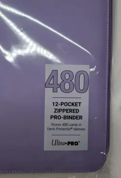 Ultra Pro Binder 12 Pocket Zippered Vivid PURPLE 480 Cards - Image 3