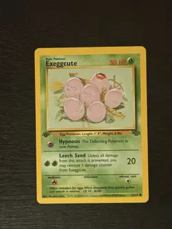 Pokemon Exeggcute TCG Jungle Card 52/64 1st Edition Common - LP/NM - Image 1