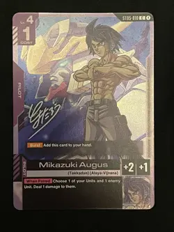 Mikazuki Augus ST05-010 RELEASE PROMO GUNDAM TRADING CARD GAME Alternate Art - Image 1