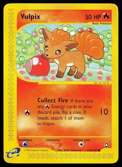 Vulpix 116/147 Common Aquapolis Pokemon Card - Image 1