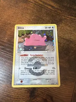 Pokemon TCG Ditto EX FireRed & LeafGreen Reverse Holo Holo Rare Card 4/112 - Image 1