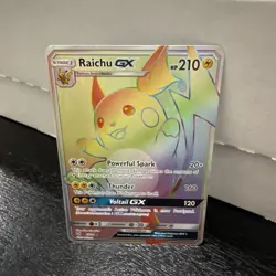 Pokemon Card Raichu GX 75/73 Shining Legends Secret Rare - Image 1