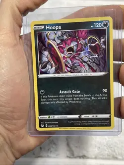 Pokemon Hoopa 083/159 Holo Rare Pokemon Crown Zenith NM Nintendo Card TCG - Image 1