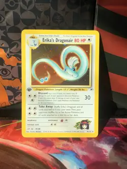 Pokemon Card - Erika's Dragonair 4/132 Gym Heroes 1st Edition Rare Holo NM - Image 5
