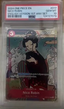 One Piece Card Nico Robin OP01-017 PSA 10 - Image 1